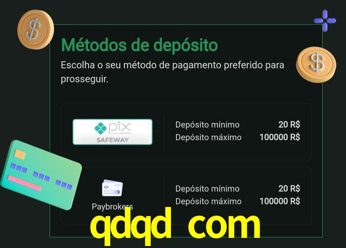 O cassino qdqd com oferece uma grande variedade de métodos de pagamento